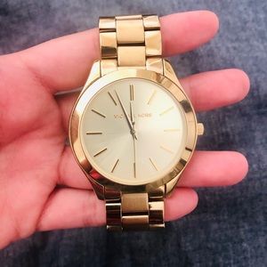 Michael Kors Slim Runway Gold Classic Watch